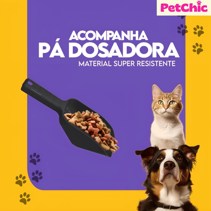 Container Porta Ração Pet 15KG + Pá Dosadora – Mantenha a Ração Fresca e Protegida!